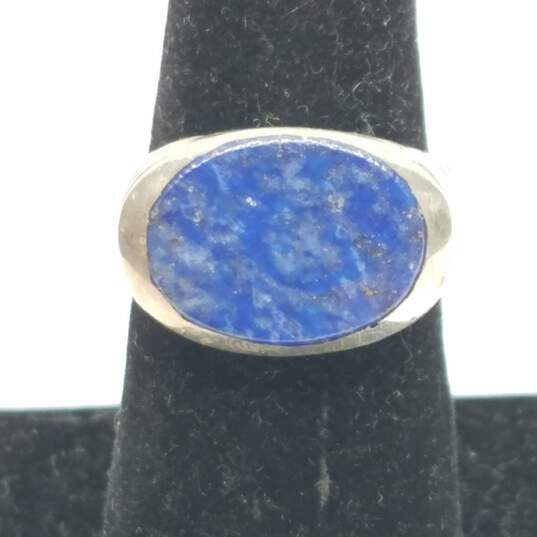 Sterling Silver Lapis Sz 7 3/4 Ring 13.8g image number 2