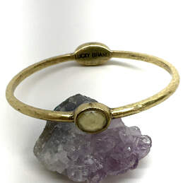Designer Lucky Brand Gold-Tone Fashionable Stone Bangle Bracelet