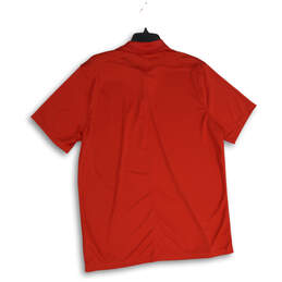 Mens Red Spread Collar Short Sleeve Golf Polo Shirt Size Large alternative image