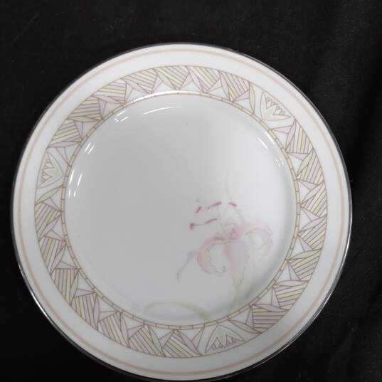 7PC Lenox Bouquet Collection Pink Lily Pattern Bread Plate Bundle image number 4