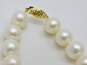 14K Yellow Gold Clasp 9.4mm Cultured Pearl Necklace 96.7g image number 3