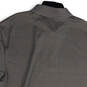 Mens Gray Geometric Short Sleeve Spread Collar Side Slit Polo Shirt Sz 2XLT image number 4