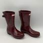 Womens Original Red Rubber Back Adjustable Rumbling Mid-Calf Rain Boots Size 8 image number 3