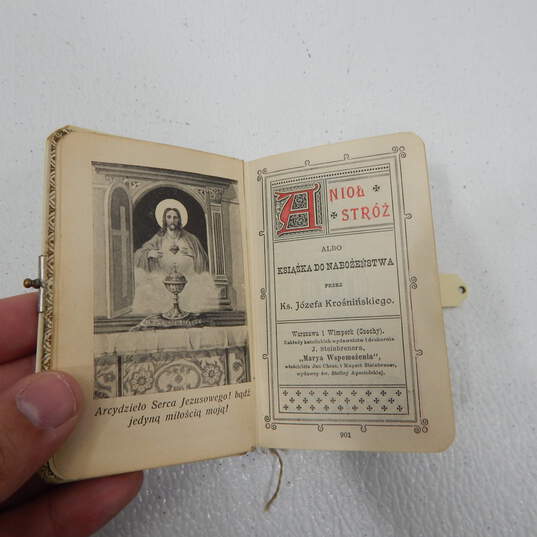 Antique Czech Latin Script Holy Book of Devotion Celluloid Pocket Prayer Book image number 6