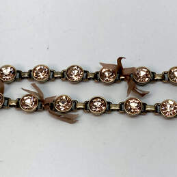 Designer J. Crew Gold-Tone Crystal Cut Stones Fashionable Chain Necklace alternative image
