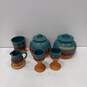 6pc. Handcrafted 3D Drip Glazed Pottery Bundle image number 1