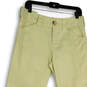 Womens Ivory Flat Front Pockets Straight Leg Casual Chino Pants Size 8 image number 3