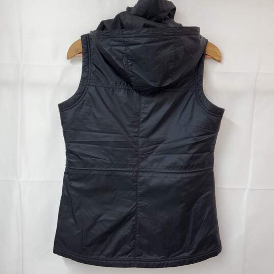 Columbia Black Hooded Full Zip Vest Women's M image number 2