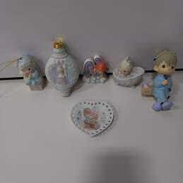5PC Precious Moments Assorted Porcelain Figurines & Ornaments