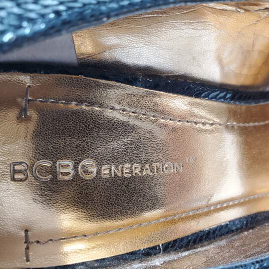 BCBG Generation Heels Pump Sz 10 B BG-Parade Black Snake Print Platform image number 4