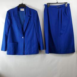 Pendleton Women Blue 2PC Skirt Set Sz 14