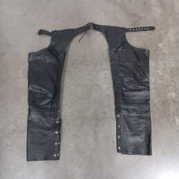 First Manufacturing Co. Men's Black Leather Chaps Size M