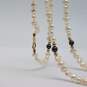 14k Gold FW Pearl Hematite Beaded Necklace 10.5g image number 2