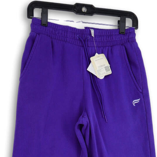 NWT Womens Purple Elastic Waist Drawstring Activewear Sweatpants Size XS image number 3