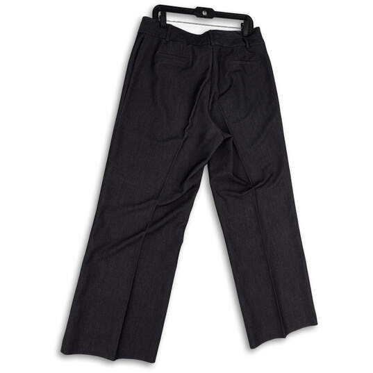 Womens Gray Flat Front Regular Fit Pockets Straight Leg Dress Pants Sz 14W image number 2
