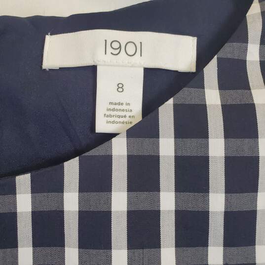 1901 Women Navy Check Dress Sz 8 NWT image number 10