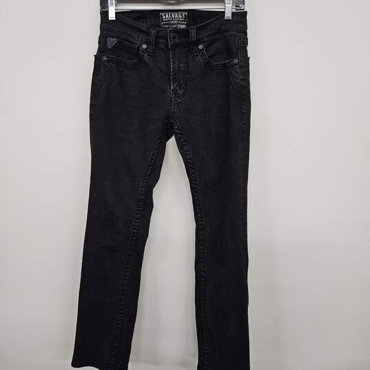 Black Straight Slim Fit Jeans image number 1