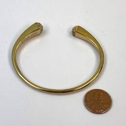 Designer Michael Kors Gold-Tone Pyramid Pave Open Cuff Bracelet alternative image