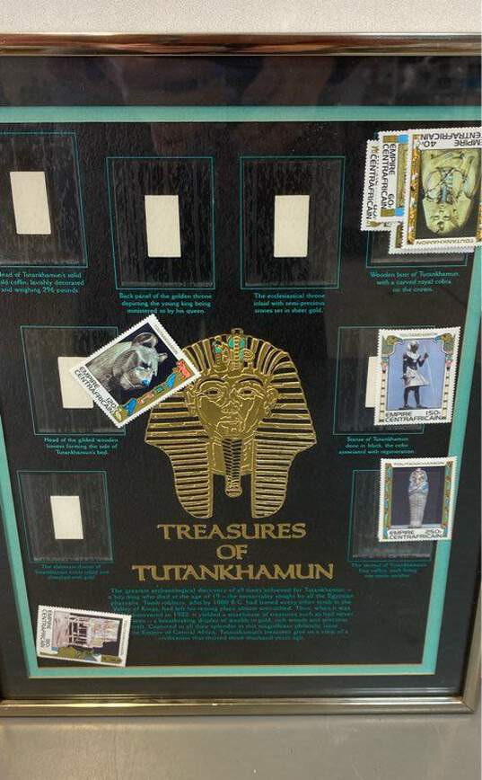 Treasures of Tutankhamun Egyptian Stamp Empire Centrafrican 180f Framed image number 4