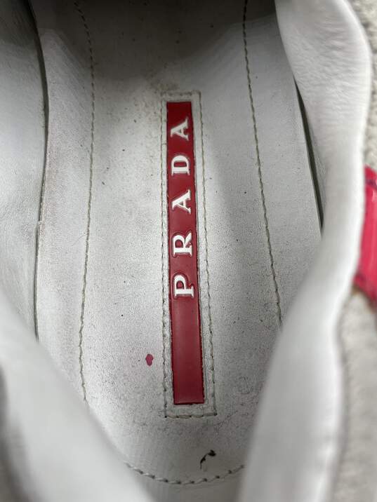 Authentic Prada America's Cup Platform Red Sneakers W 7.5 image number 8