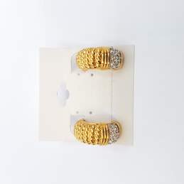 Swarovski Gold Tone Crystal Clip Earrings 17.0g