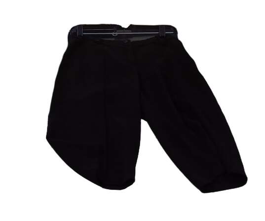 Womens Black Flat Front Straight Leg Capri Pants Size 4 image number 1