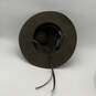 Mens Brown Wool Round Brim Hat Band Creases Adjustable Western Cowboy Hat image number 3