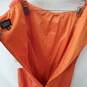 Women's Adriana Papell Size 16 Orange Sleeveless Linen Blend Midi Dress image number 7