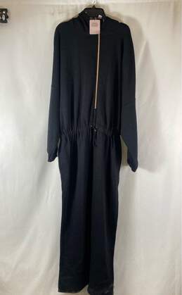 NWT Savage X Fenty Womens Black Xssential Cinched Hooded One-Piece Jumpsuit Sz L