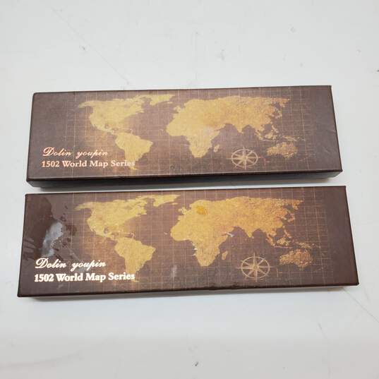 Dolin Youpin 1502 World Map Series Pair of Pens image number 3
