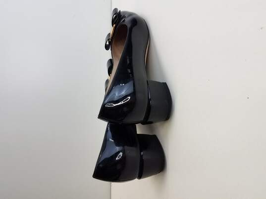 Salvatore Ferragamo Black Patent Leather Heels Size 7 Authenticated image number 4