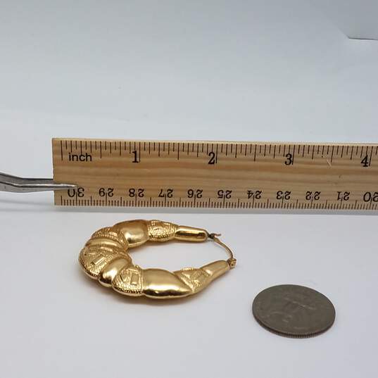 ON 14k Gold 2 Inch Earring Scrap No Pair 6.6g image number 9
