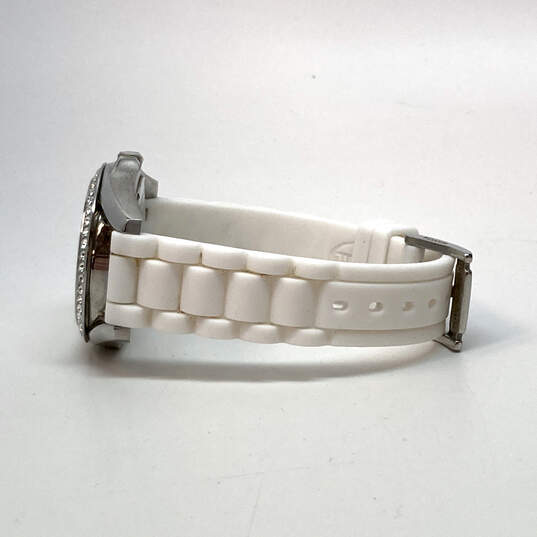 Designer Fossil Riley ES-2344 Silver-Tone White Quartz Analog Wristwatch image number 3