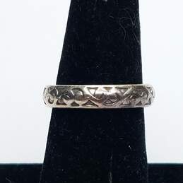 Lois Hill Sterling Silver Scrolled Design 7 1/2 Sz Ring 4.5g alternative image