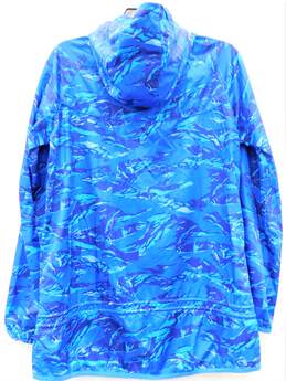 Women's Nike Blue Polyester Windbreaker Jacket with Hood and Cinched waist Size M alternative image