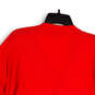 Womens Red Knitted V-Neck Long Sleeve Button Front Cardigan Sweater Size S image number 4