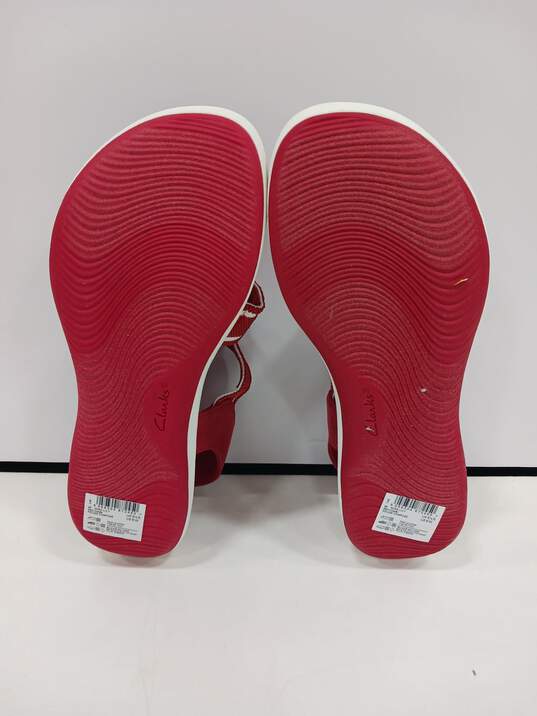 Clarks Women's Mira Lily Red Sandals Size 8 image number 5