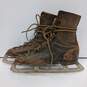 Vintage Winslow Skates Leather Lace Up Ice Skates image number 3