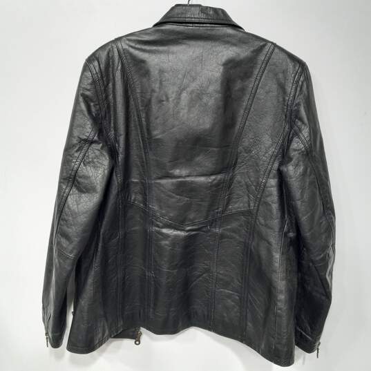 Huntfield Men's Black Leather Coat Size Large image number 3