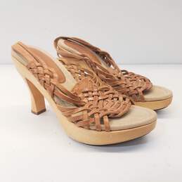 DrScholls Leather Women Pump Sandal US 6 Brown