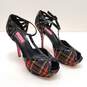 Betsey Johnson Plaid Studded Heels Red 7.5 image number 3