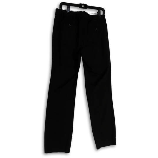 Womens Black Flat Front Pockets Regular Fit Straight Leg Chino Pants Size 8 image number 2