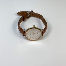 Designer Fossil ES3842 Brown Leather Strap Analog Round Dial Quartz Wristwatch alternative image