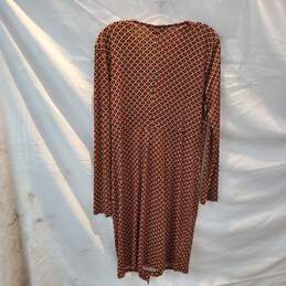 Michael Kors Chain Print Long Sleeve Dress Women's Size L alternative image