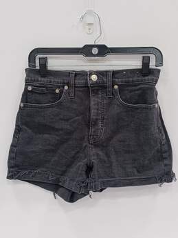 Madewell Women's Black Denim High Rise Cut-Off Jeans Size 28