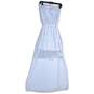 Guess Womens White Strapless Tie Waist Pleated Long Maxi Dress Size M image number 1