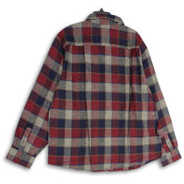 NWT Mens Red Blue Plaid Collared Long Sleeve Button-Up Shirt Size XXL alternative image
