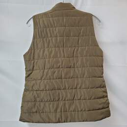Michael Kors Women's Tan Gold Zip Sleeveless Puffer Vest Jacket Size S alternative image
