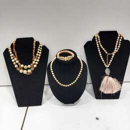 4 Pieces Of Beaded Costume Jewelry