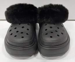 Crocs Stomp Faux Fur Lined Black Clogs Size M5 W7 alternative image